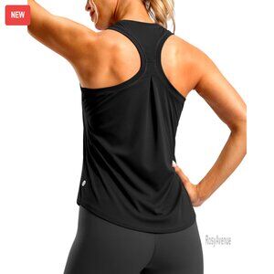 Loose Fit Racerback Workout Tank Top Quick Dry Polyester Athletic Shirt